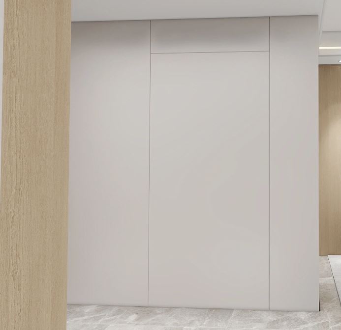 Feature wall tic-tac door in laminated finishing