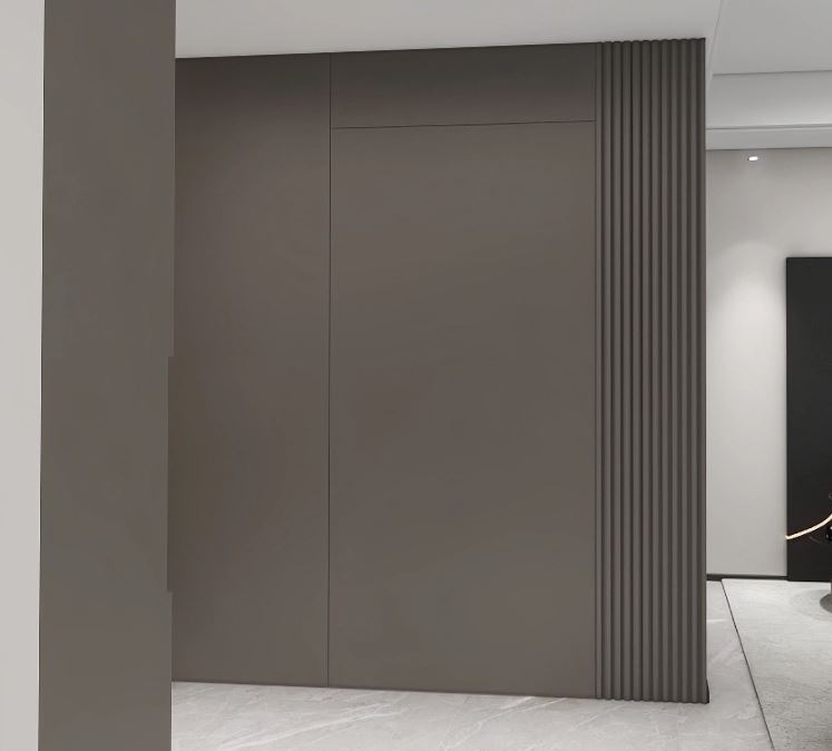 Feature wall tic-tac door in laminated finishing