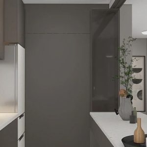 Feature wall tic-tac door in laminated finishing