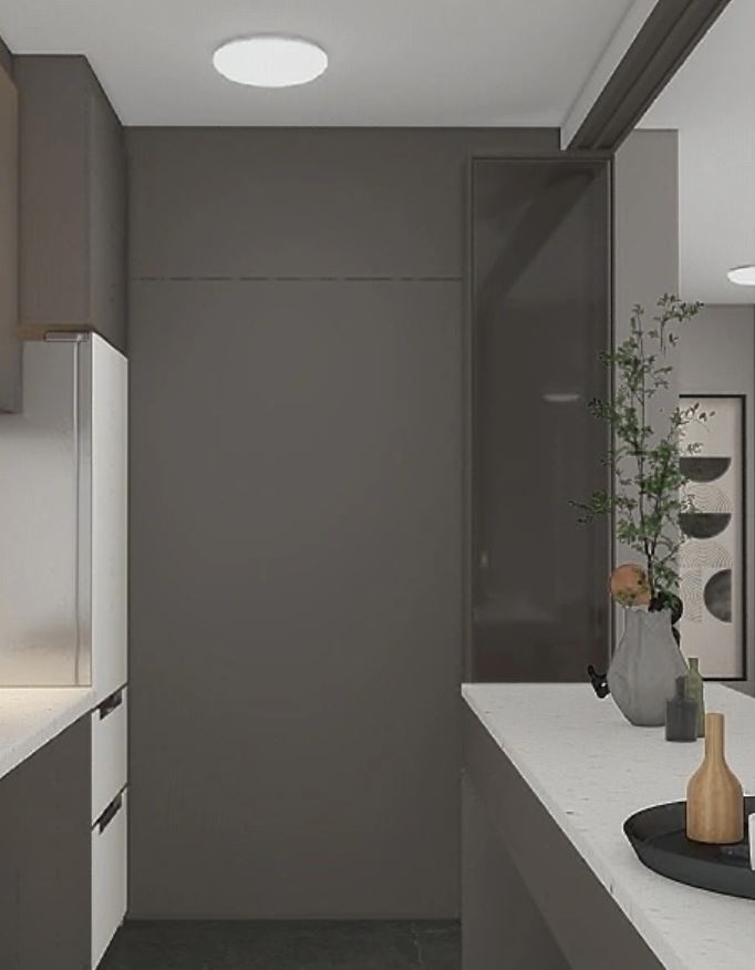 Feature wall tic-tac door in laminated finishing