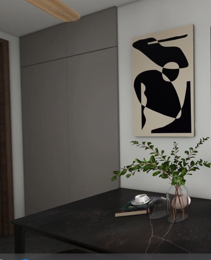 Feature wall tic-tac door in laminated finishing