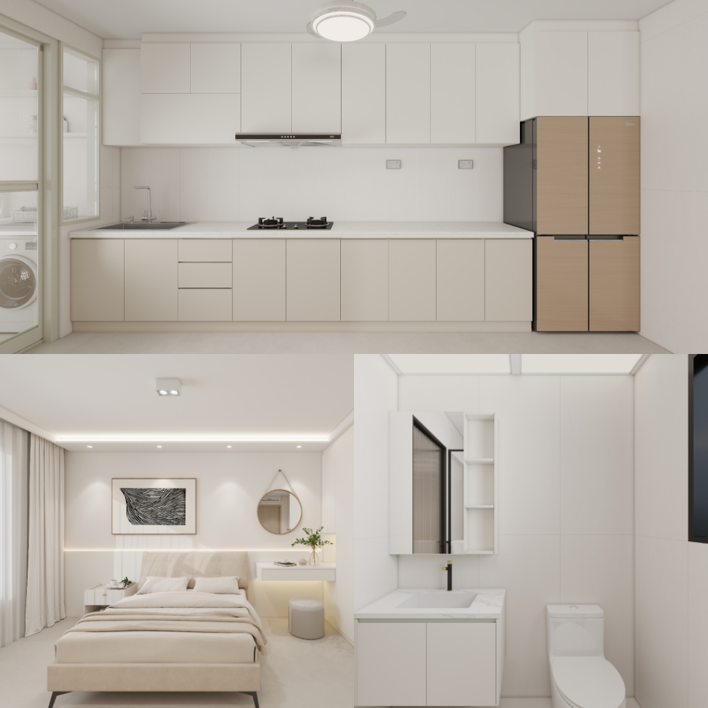 Pasir Ris Costa Grove 5-Room  Design A (Kitchen, Master Bedroom, and Bathroom Cabinets)