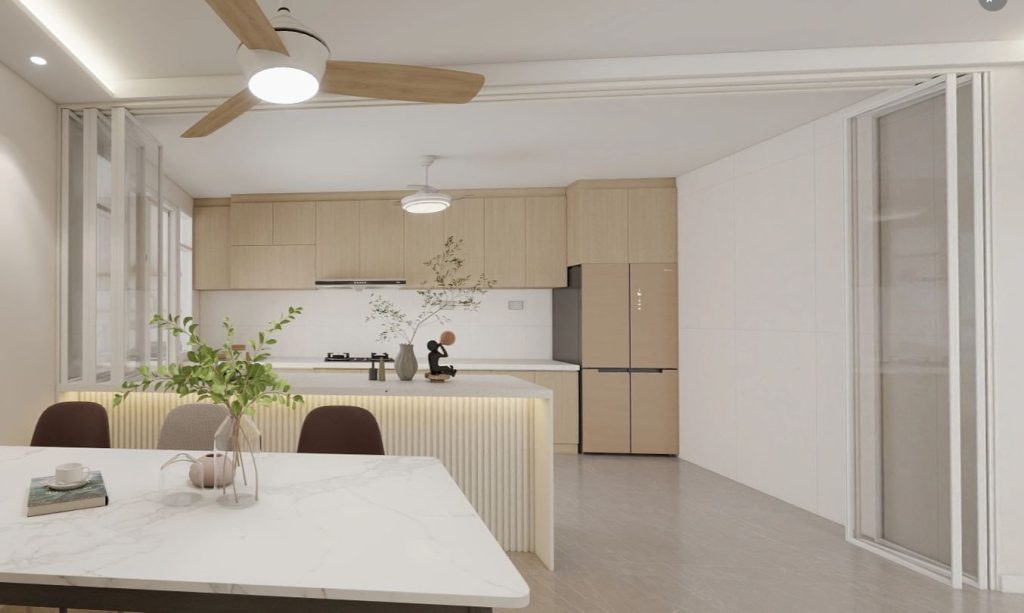 Kitchen Island with Sintered Stone (10.5 feet)