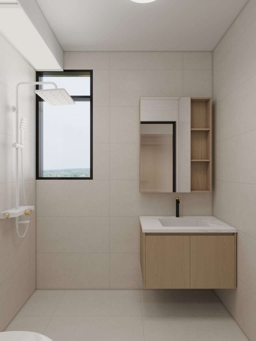 Common Bathroom Top & Bottom Cabinets (5 feet)