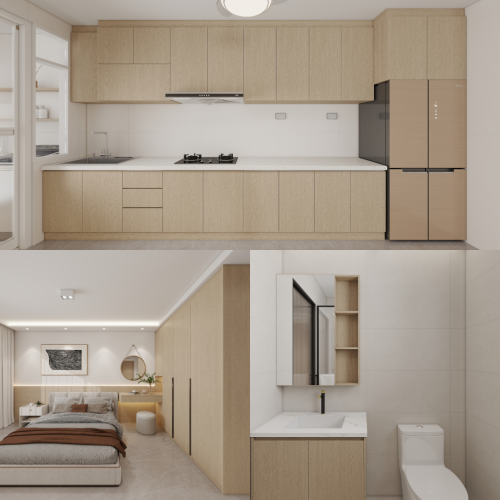 Pasir Ris Costa Grove 5-Room  Design B (Kitchen, Master Bedroom, and Bathroom Cabinets)
