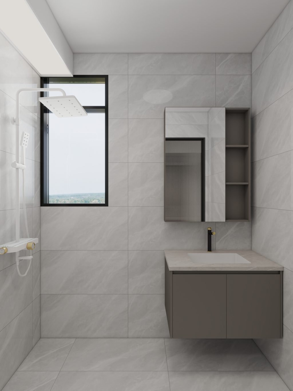 Common Bathroom Top & Bottom Cabinets (5 feet)