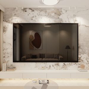 Living Room Suspended Tv Console & Tv Feature Wall (9.5 feet)