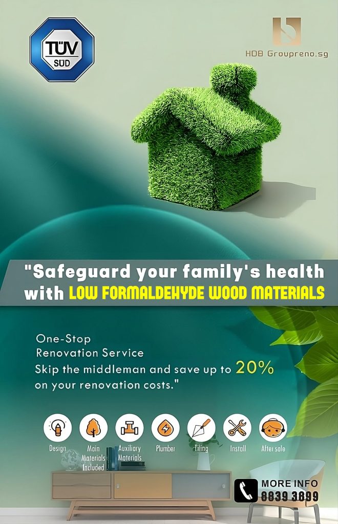 Eco-certified, low-VOC materials for healthy HDB renovation