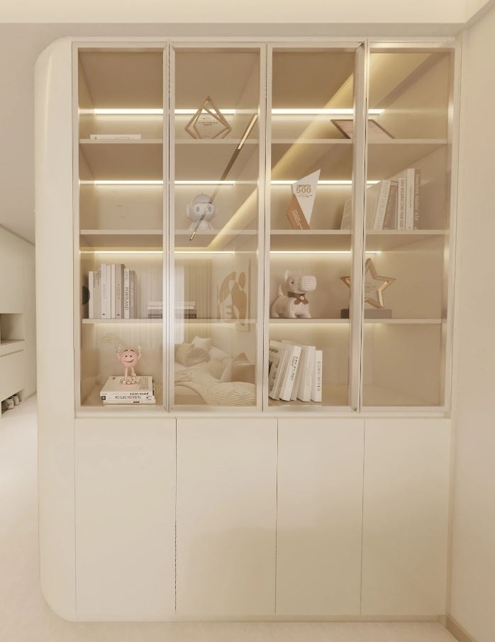 Living Room Full Height Display & Storage Cabinet (6 feet)