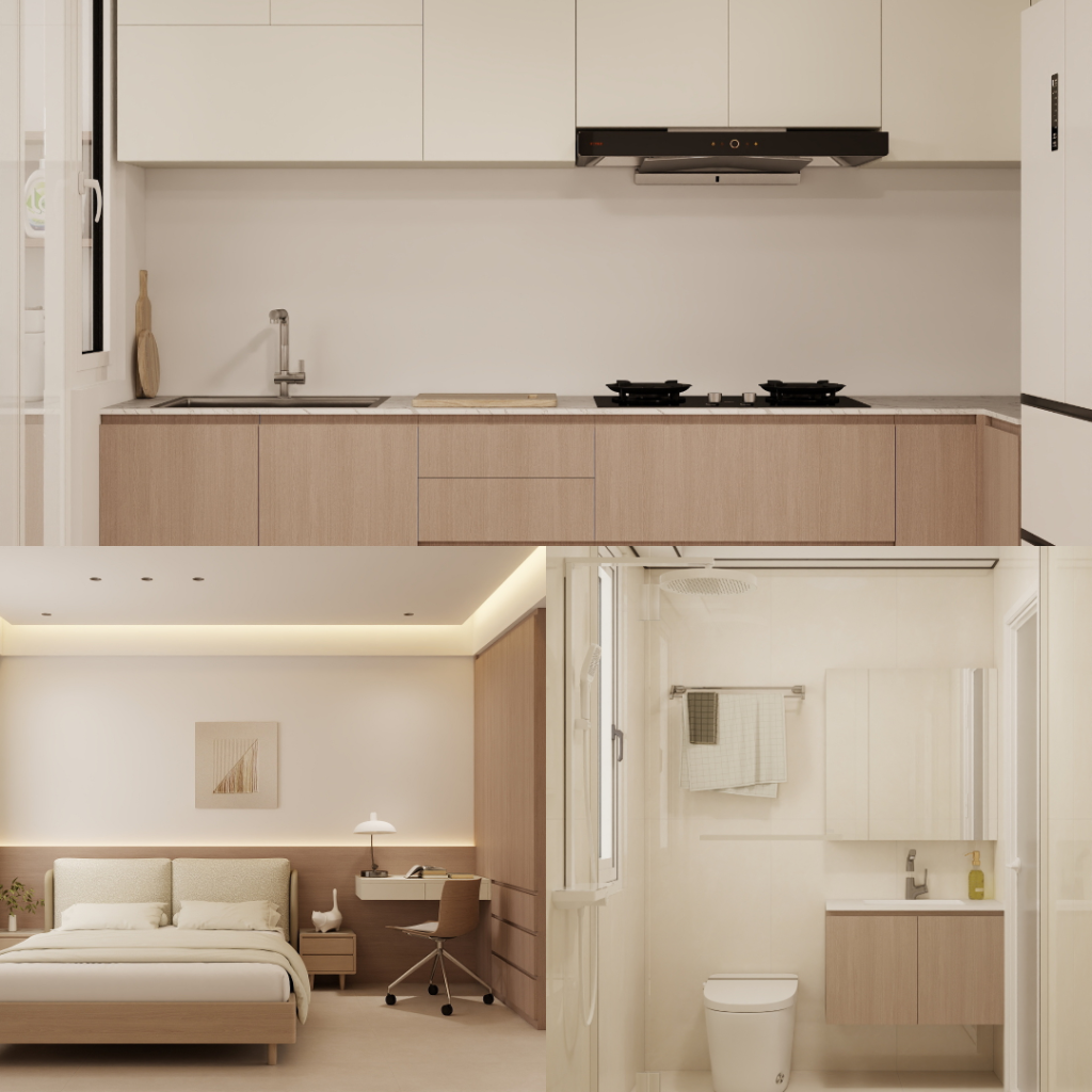 MacPherson Weave 4-Room Design B (Kitchen, Master Bedroom, and Bathroom Cabinets)