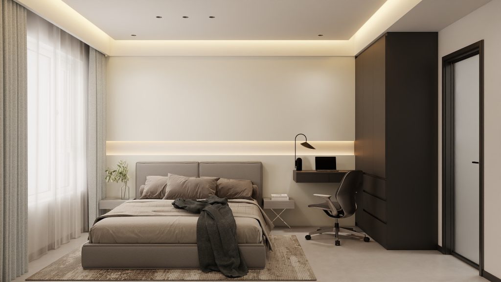Master Bedroom Bedhead with LED light