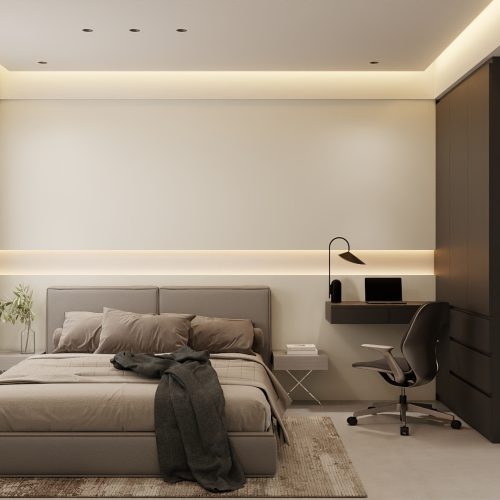Master Bedroom Bedhead with LED light