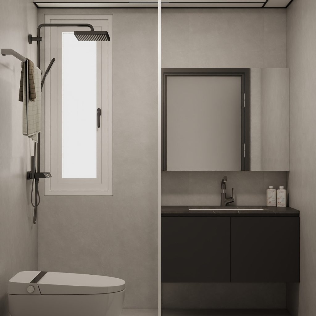 Common Bathroom Top & Bottom Cabinets (5 feet)