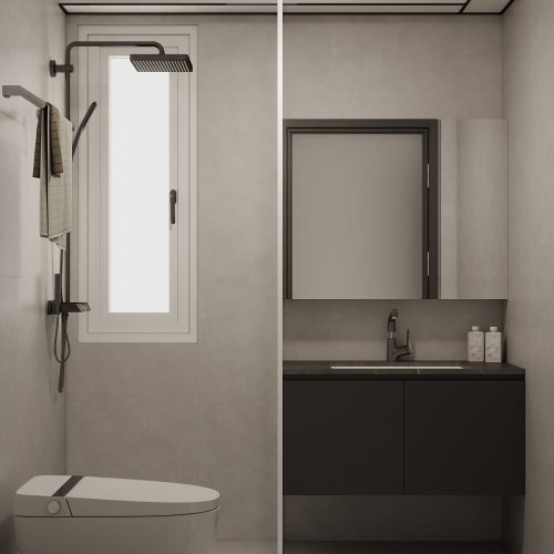 Common Bathroom Top & Bottom Cabinets (5 feet)