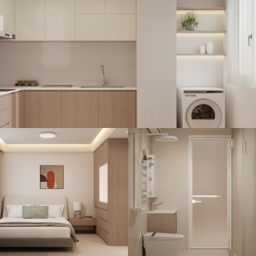 Jurong East Toh Guan Grove 2-Room Design B (Kitchen, Master Bedroom, and Bathroom Cabinets)