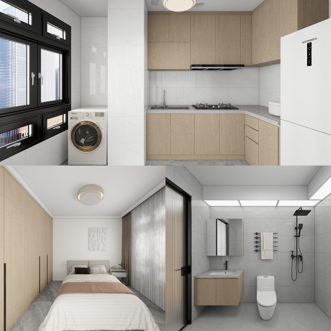 Parc-Woods-@Tengah-49-B.png Tengah Parc Woods 2-Room Design B (Kitchen, Master Bedroom, and Bathroom Cabinets)